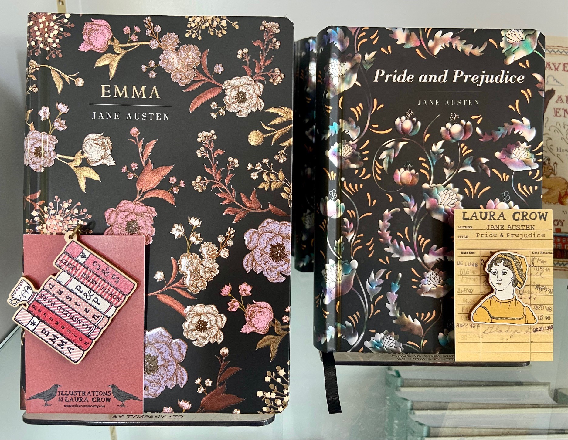 Emma and Pride and Prejudice books by Jane Austen